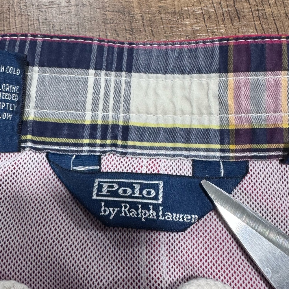 Vintage Polo Ralph Lauren Lined‎ Swim Trunks Board Shorts Red  Pockets Mens XXL - Picture 7 of 11
